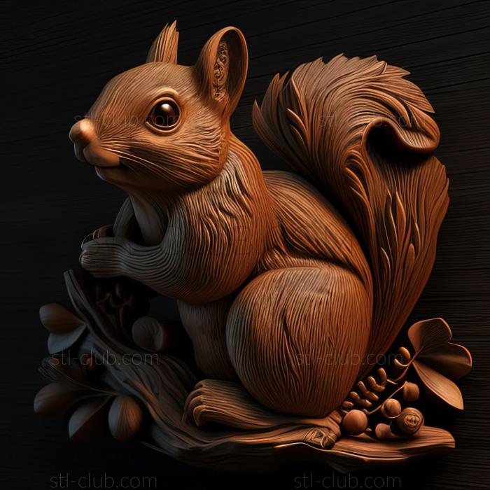 3D model st squirrel (STL)